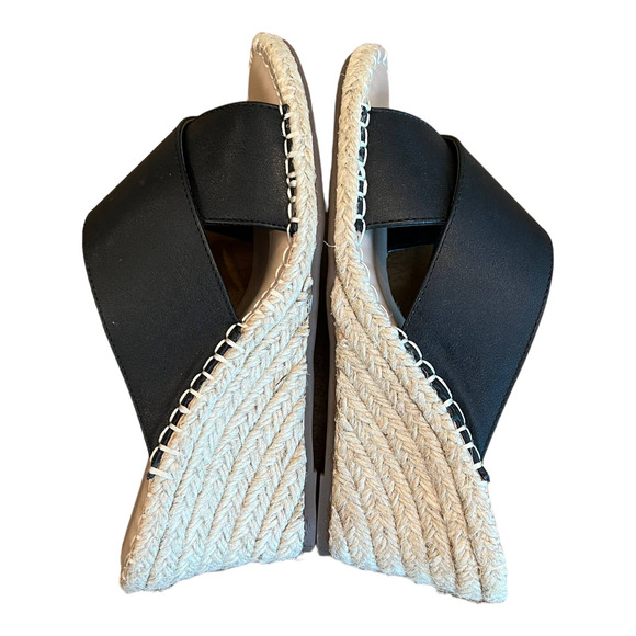 Charles by Charles David NOTCH Black Wedge Espadrille Sandal Women's 7.5 NEW - Picture 3 of 10